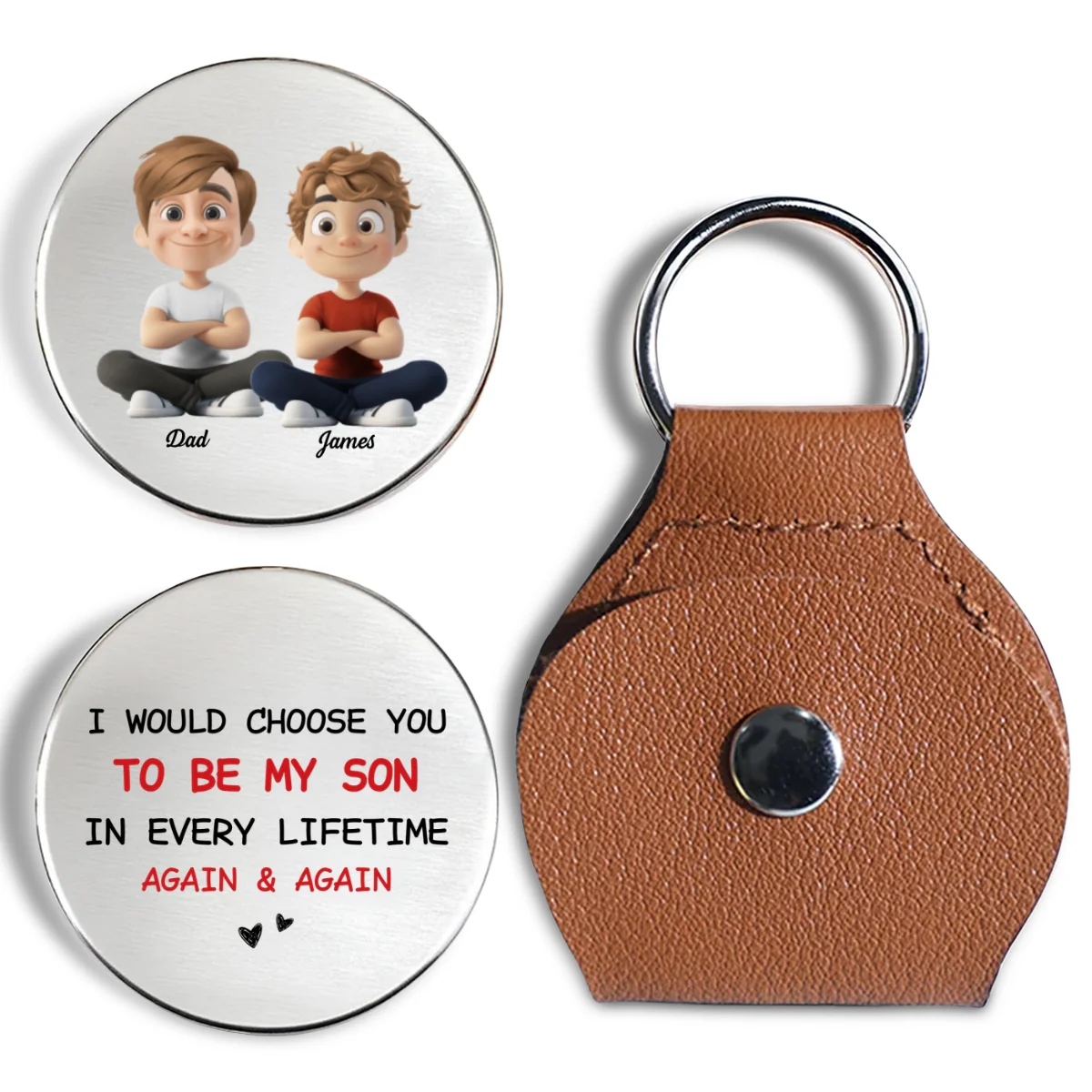Always Choose You My Son - Personalized Custom Pocket Hug - Image 7