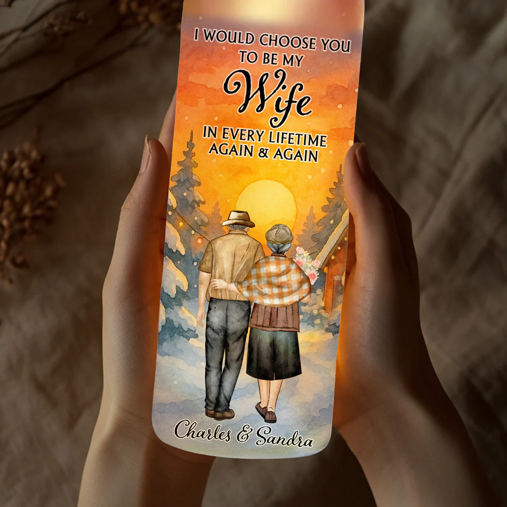 Always Choose You My Wife - Personalized Custom Bottle Lamp - Image 2