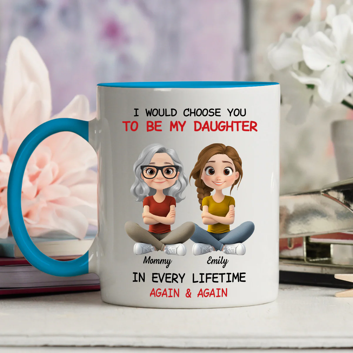 Always Choose You - Personalized Custom Accent Mug - Image 3