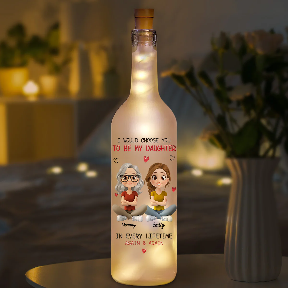 Always Choose You - Personalized Custom Bottle Lamp - Image 3