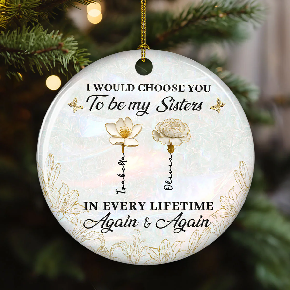 Always Choose You - Personalized Custom Ceramic Ornament - Image 2