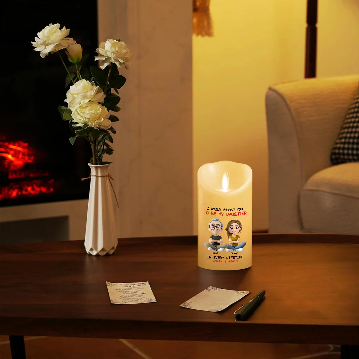 Always Choose You - Personalized Custom LED Candle - Image 3