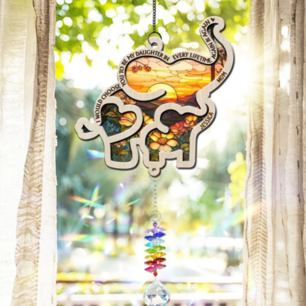 Always Choose You - Personalized Custom Suncatcher With Crystal Rainbow Charm - Image 7