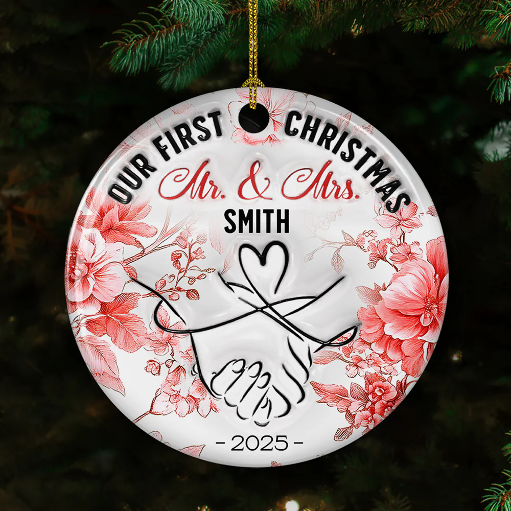 Always Close At Heart - Personalized Custom 3D Inflated Effect Ceramic Ornament - Image 2