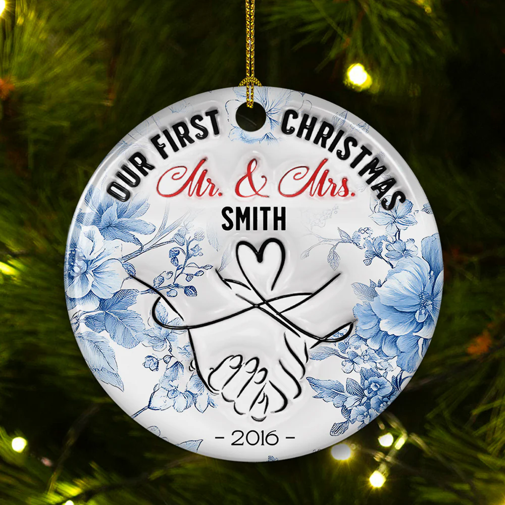 Always Close At Heart - Personalized Custom 3D Inflated Effect Ceramic Ornament - Image 4