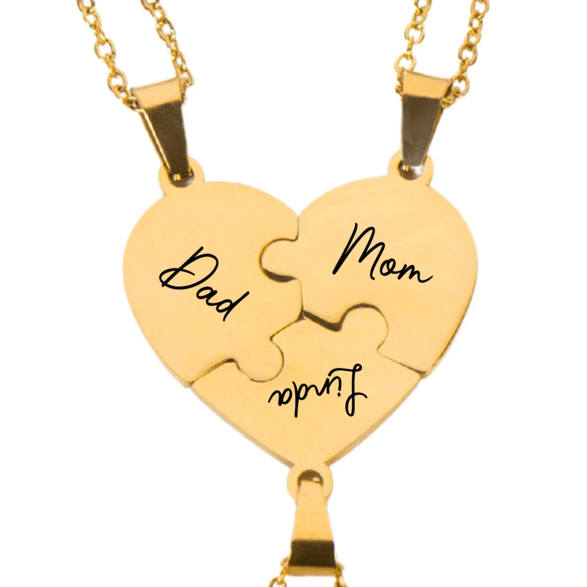 Always Connected By Heart - Personalized Custom Heart Puzzle Necklace - Image 22