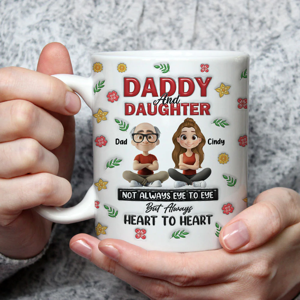 Always Daddy Little Girl Forever - Personalized Custom 3D Inflated Effect Mug - Image 2