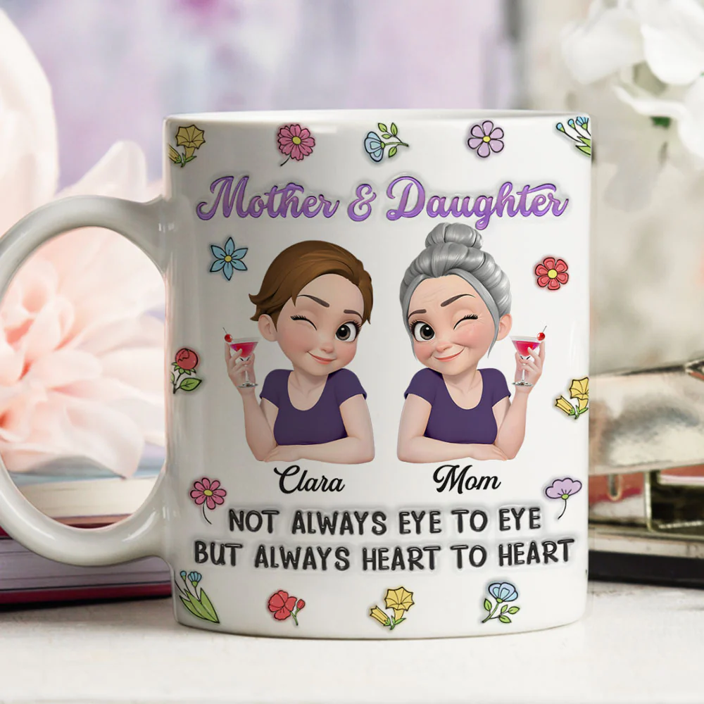 Always Heart To Heart - Personalized Custom 3D Inflated Effect Mug - Image 3