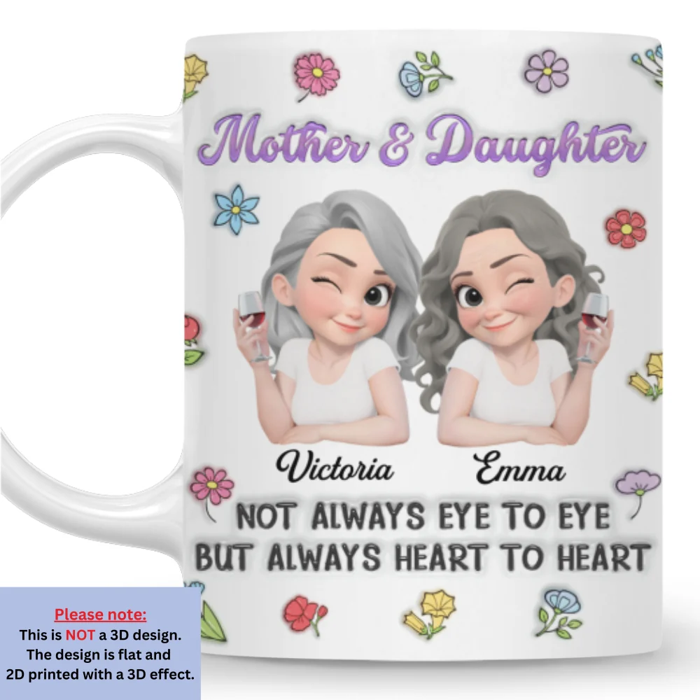 Always Heart To Heart - Personalized Custom 3D Inflated Effect Mug - Image 7