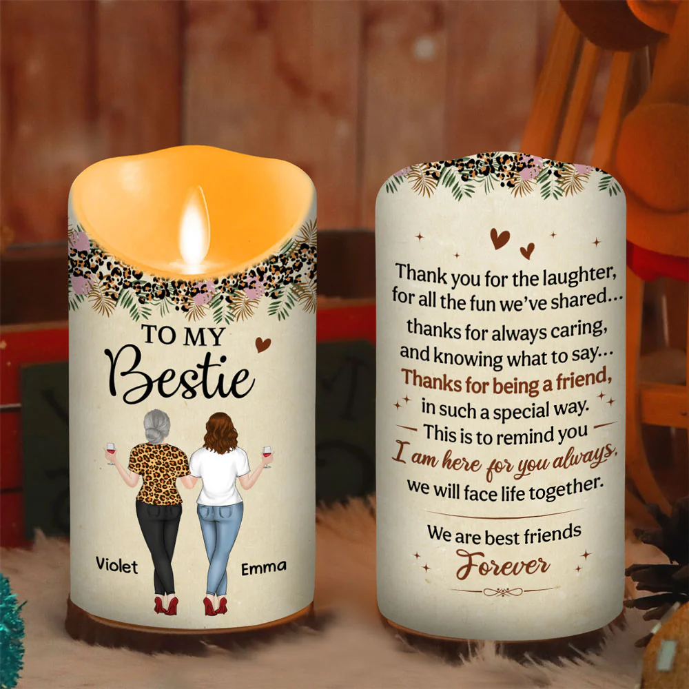 Always Here For You - Personalized Custom LED Candle - Image 2