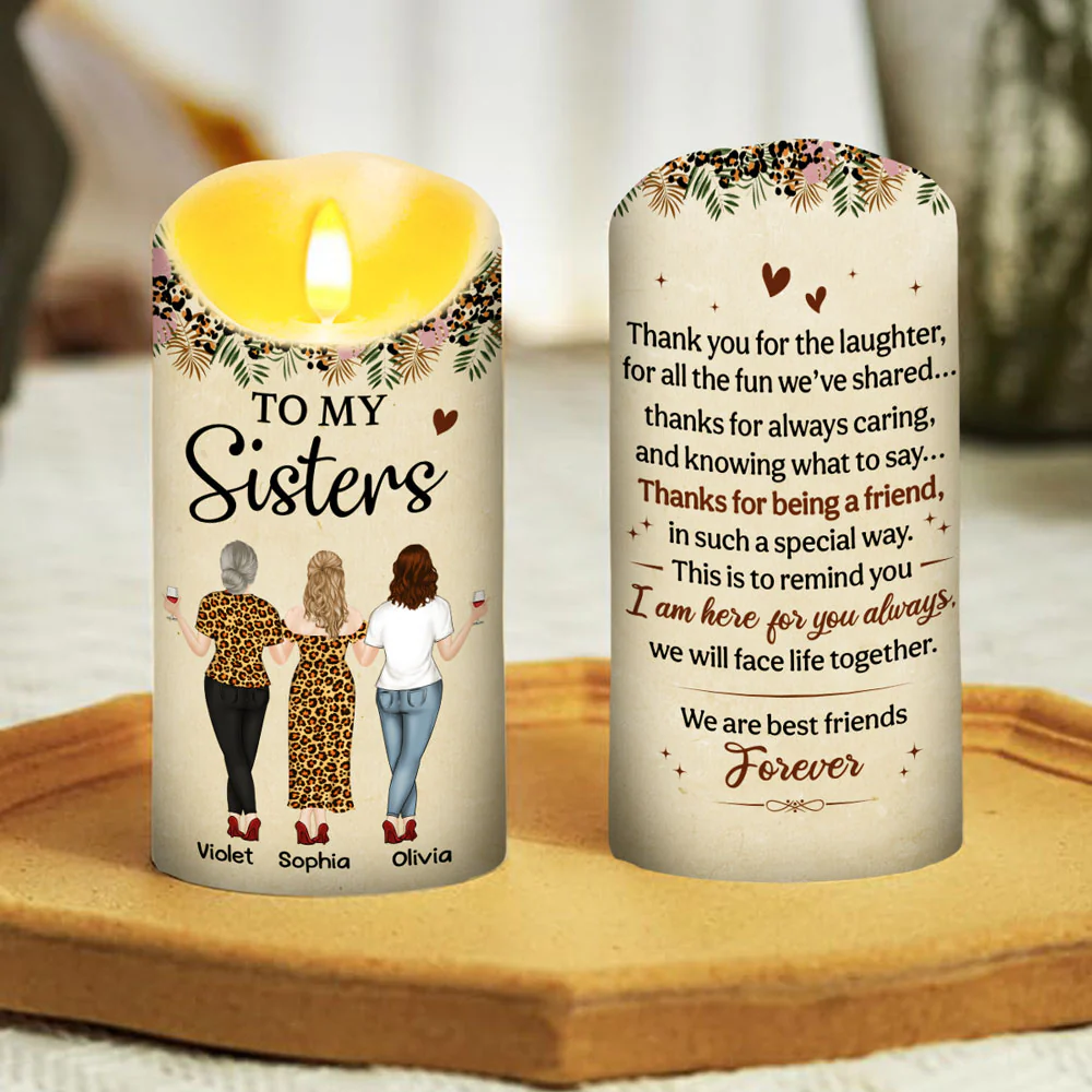 Always Here For You - Personalized Custom LED Candle - Image 4