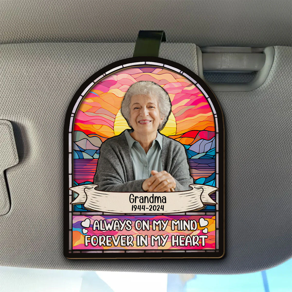 Always Here With You - Personalized Custom Car Visor Clip - Image 2