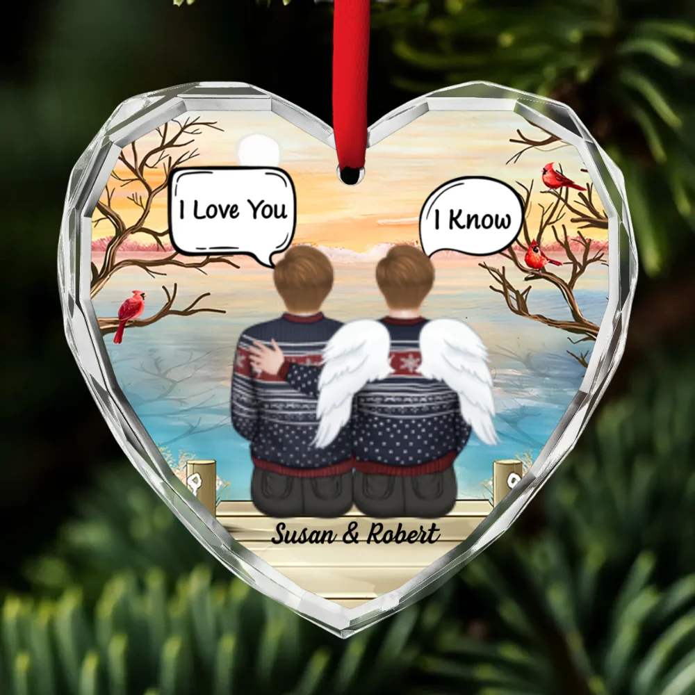 Always In My Heart - Personalized Custom Glass Ornament - Image 6