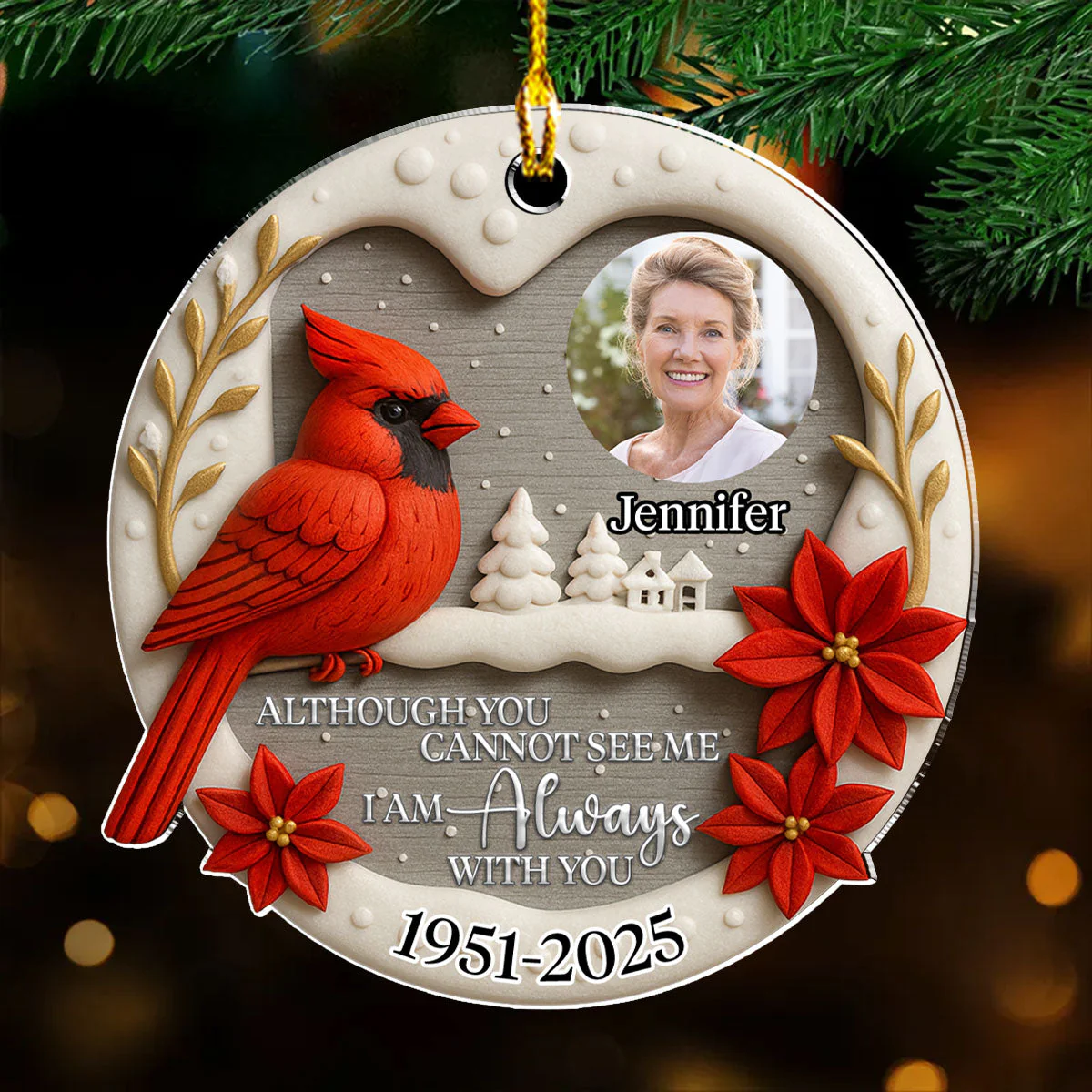 Always In My Mind - Personalized Custom Acrylic Ornament - Image 2
