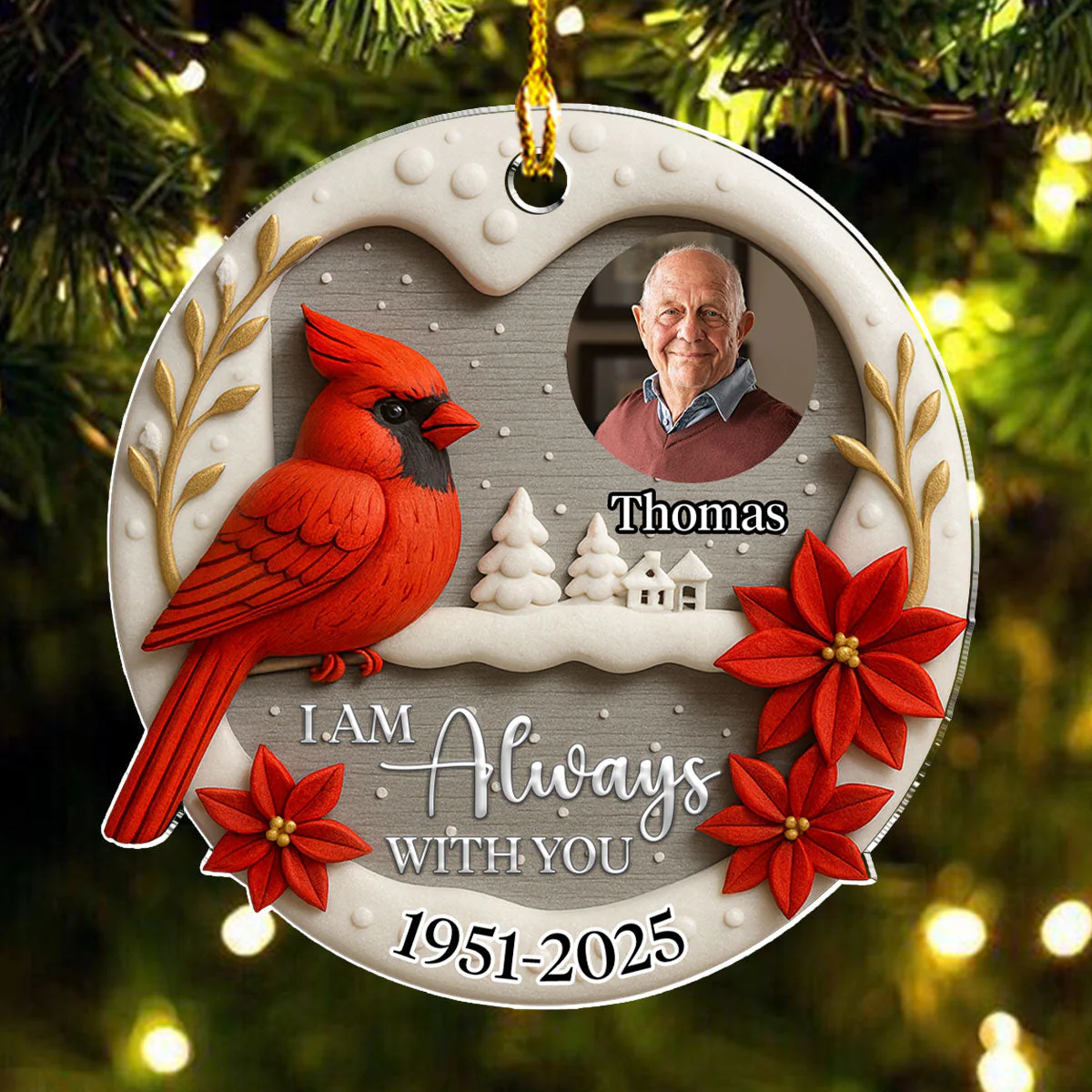 Always In My Mind - Personalized Custom Acrylic Ornament - Image 3