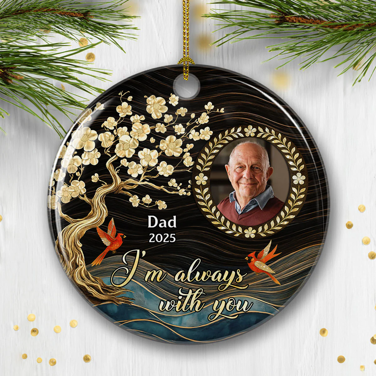 Always Love You - Personalized Custom 3D Inflated Effect Ceramic Ornament - Image 3