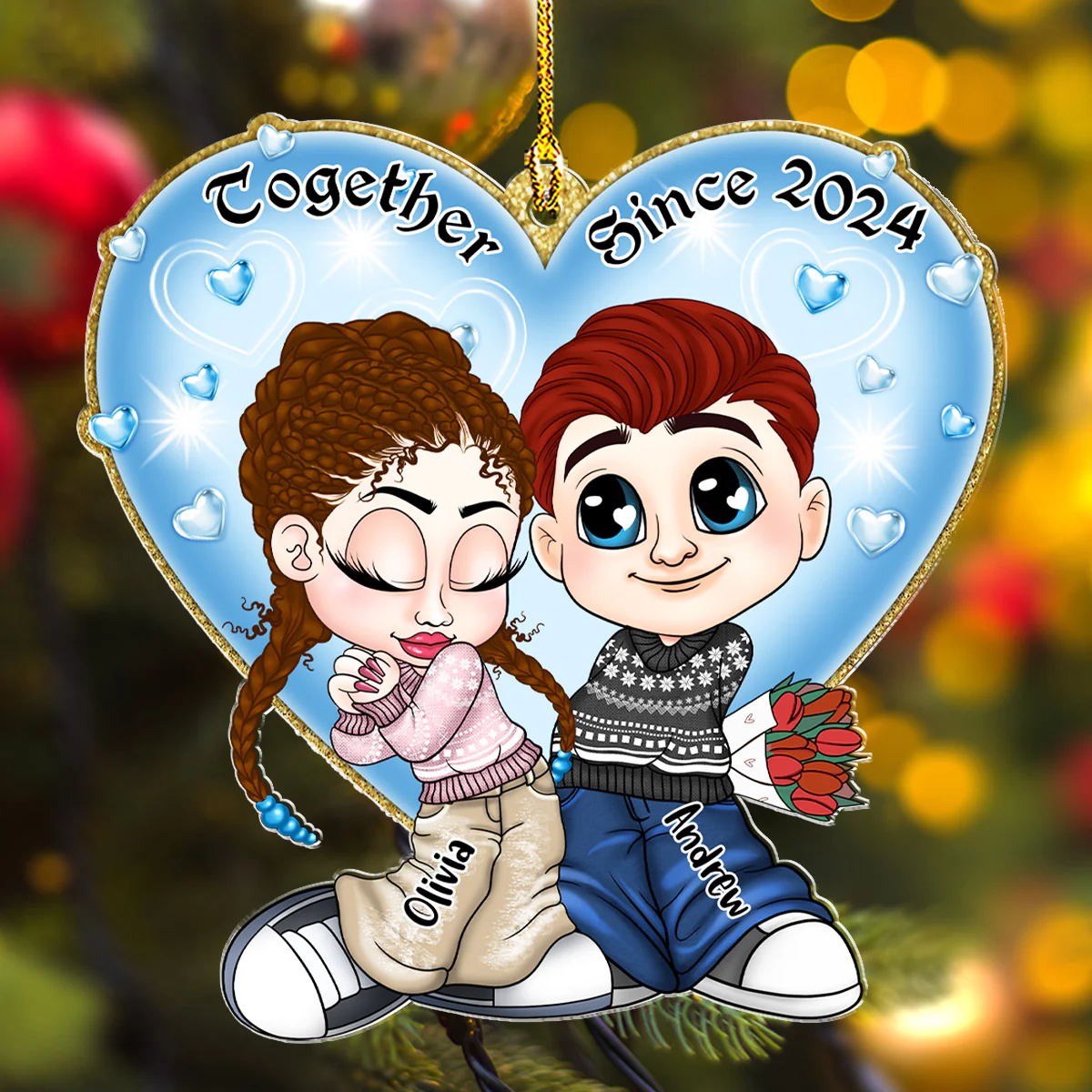 Always Love You - Personalized Custom Acrylic Ornament - Image 2