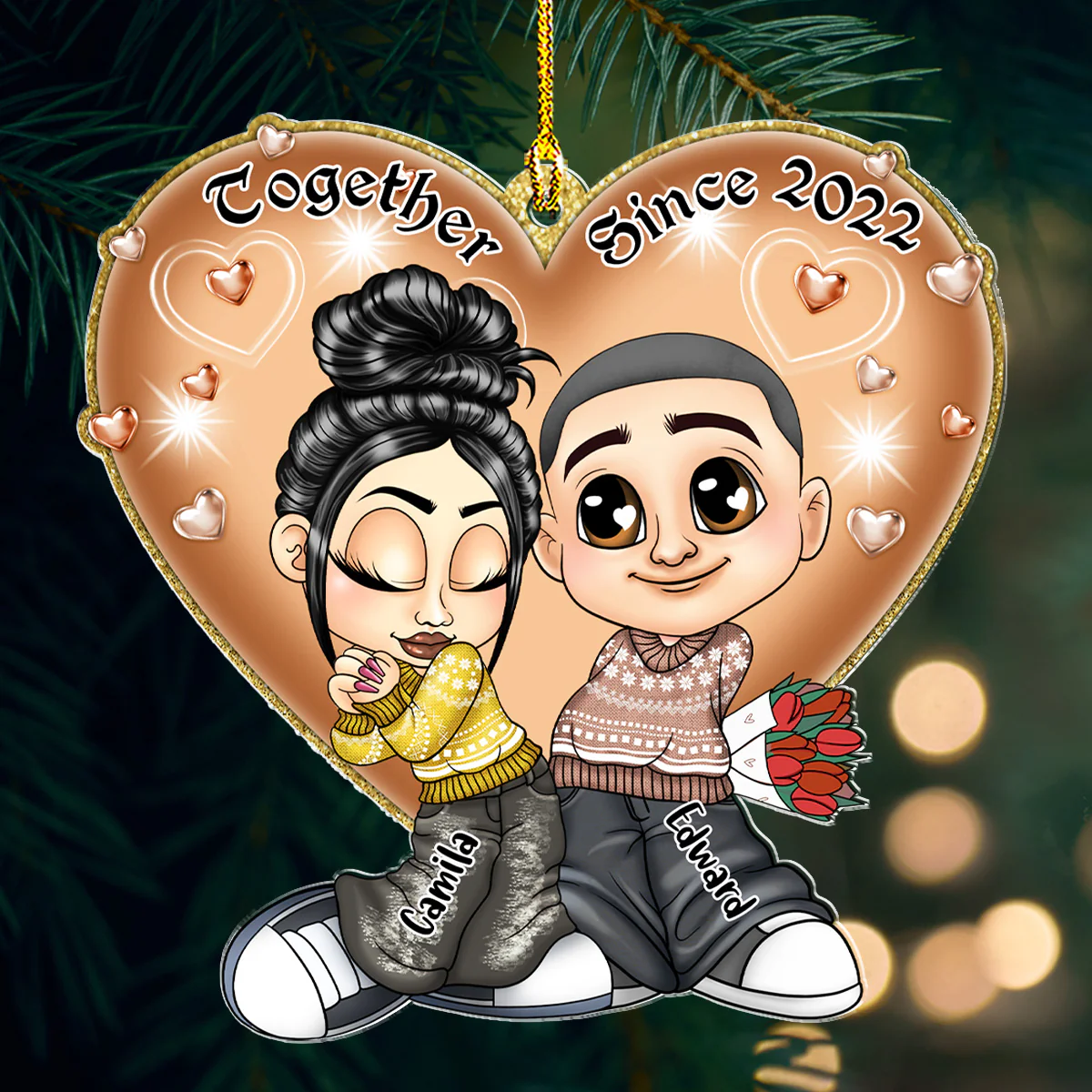 Always Love You - Personalized Custom Acrylic Ornament - Image 3