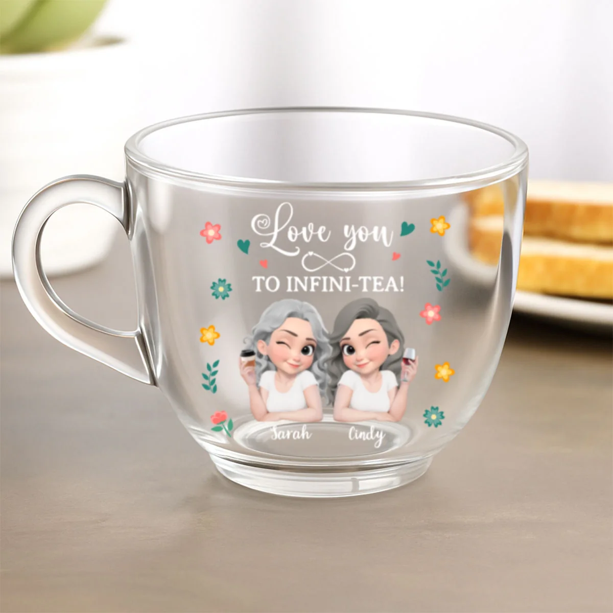 Always Love You - Personalized Custom Glass Tea Cup - Image 6
