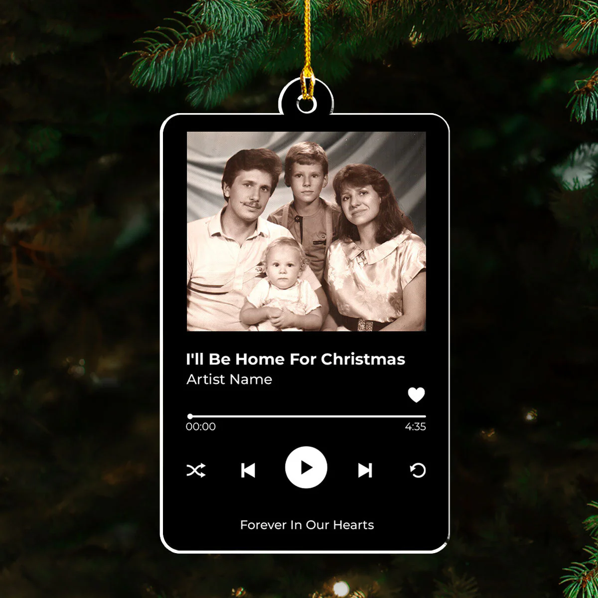 Always Miss You - Personalized Custom Acrylic Ornament - Image 2