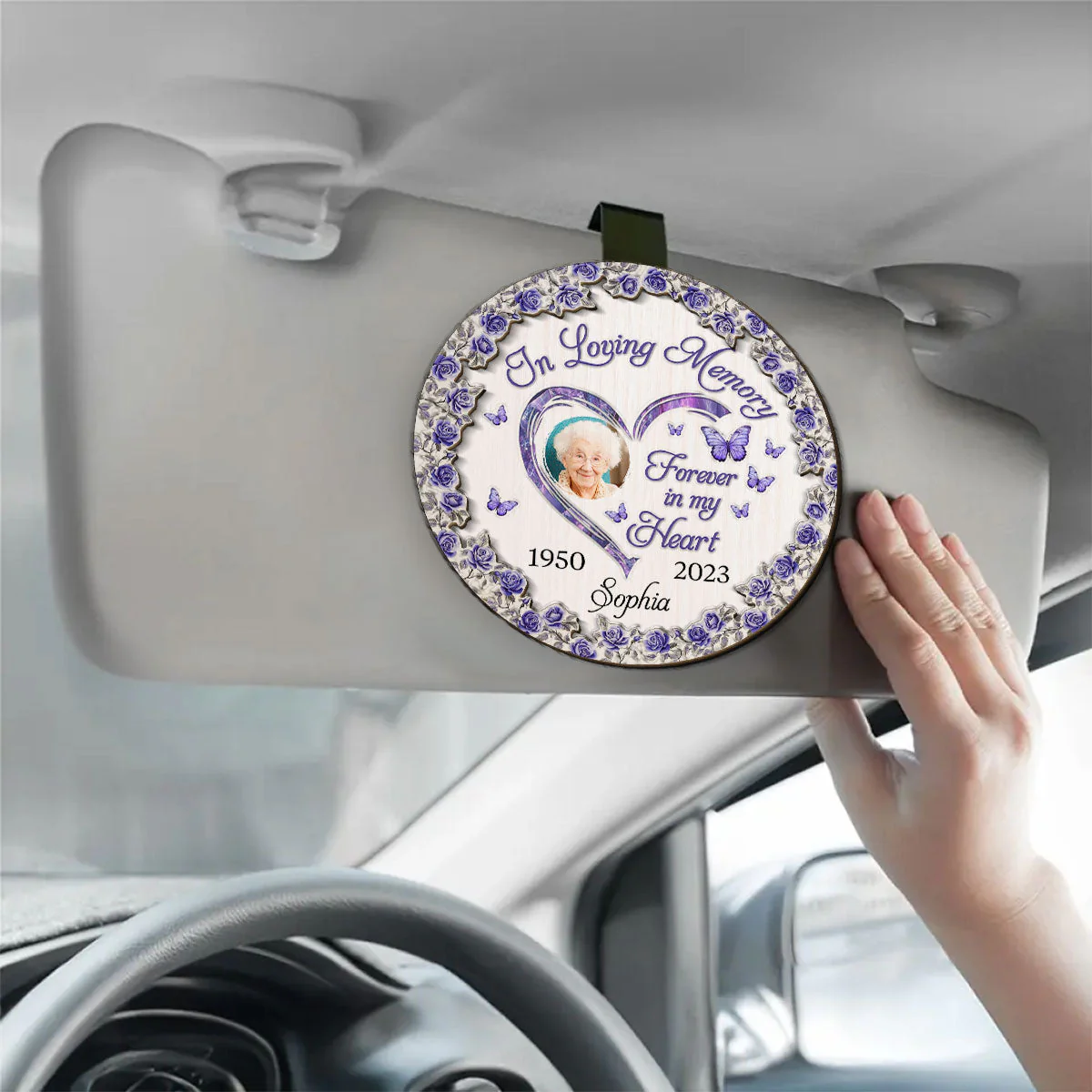Always Miss You - Personalized Custom Car Visor Clip - Image 4