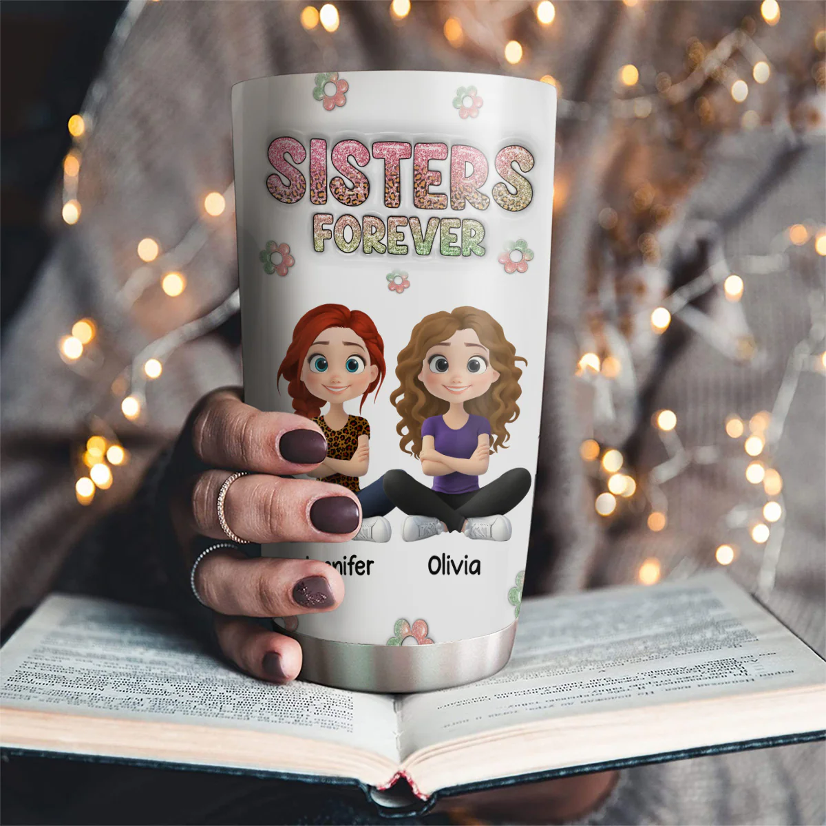Always My Bestfriend - Personalized Custom 3D Inflated Effect Tumbler - Image 2