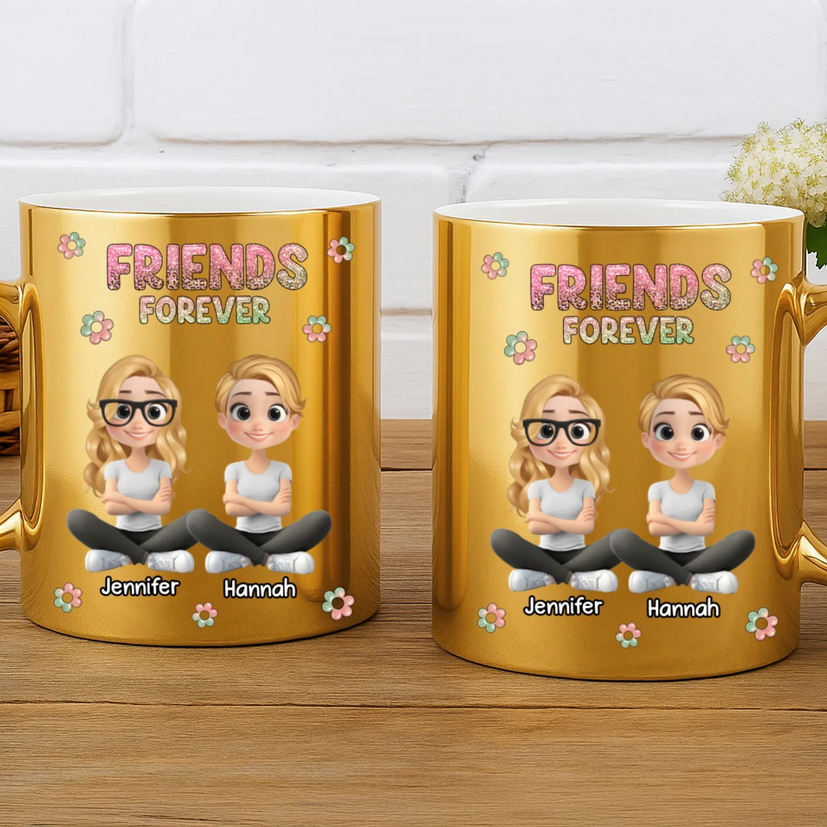 Always My Bestfriend - Personalized Custom Metallic Mug - Image 9