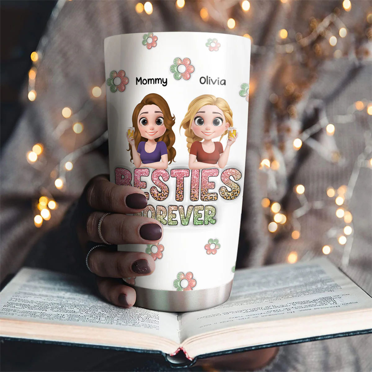 Always My Bestfriend Version 2 - Personalized Custom 3D Inflated Effect Tumbler - Image 4