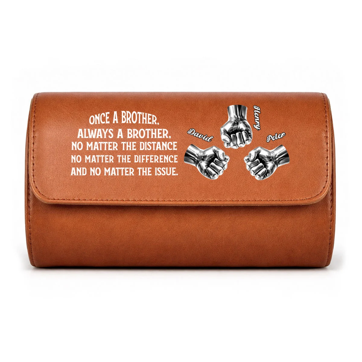 Always My Brother - Personalized Custom Leather Watch Case - Image 10