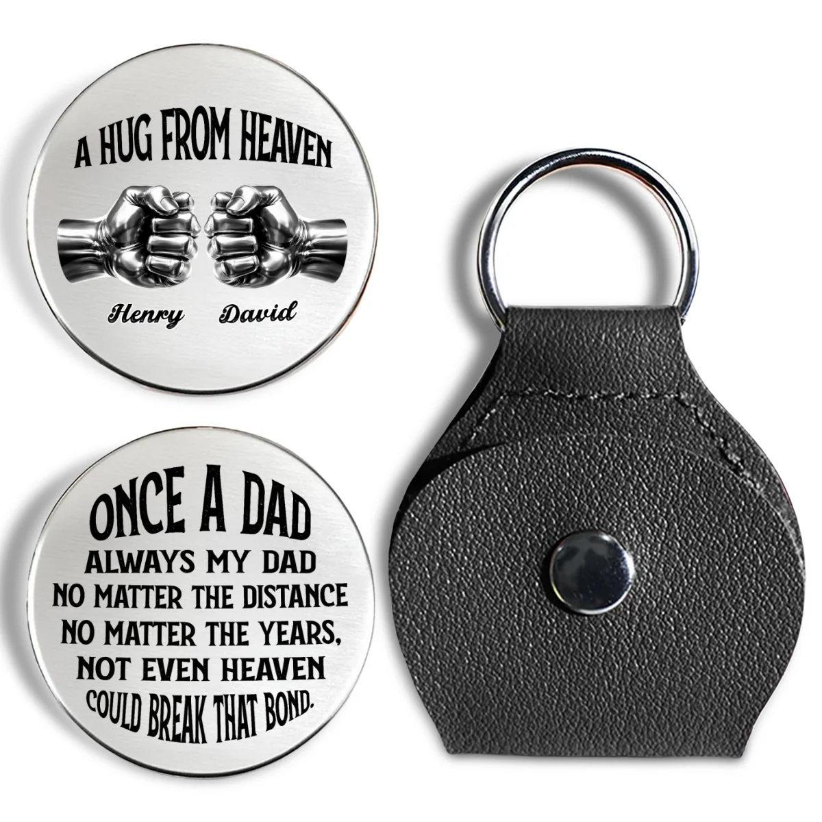 Always My Dad - Personalized Custom Pocket Hug - Image 7
