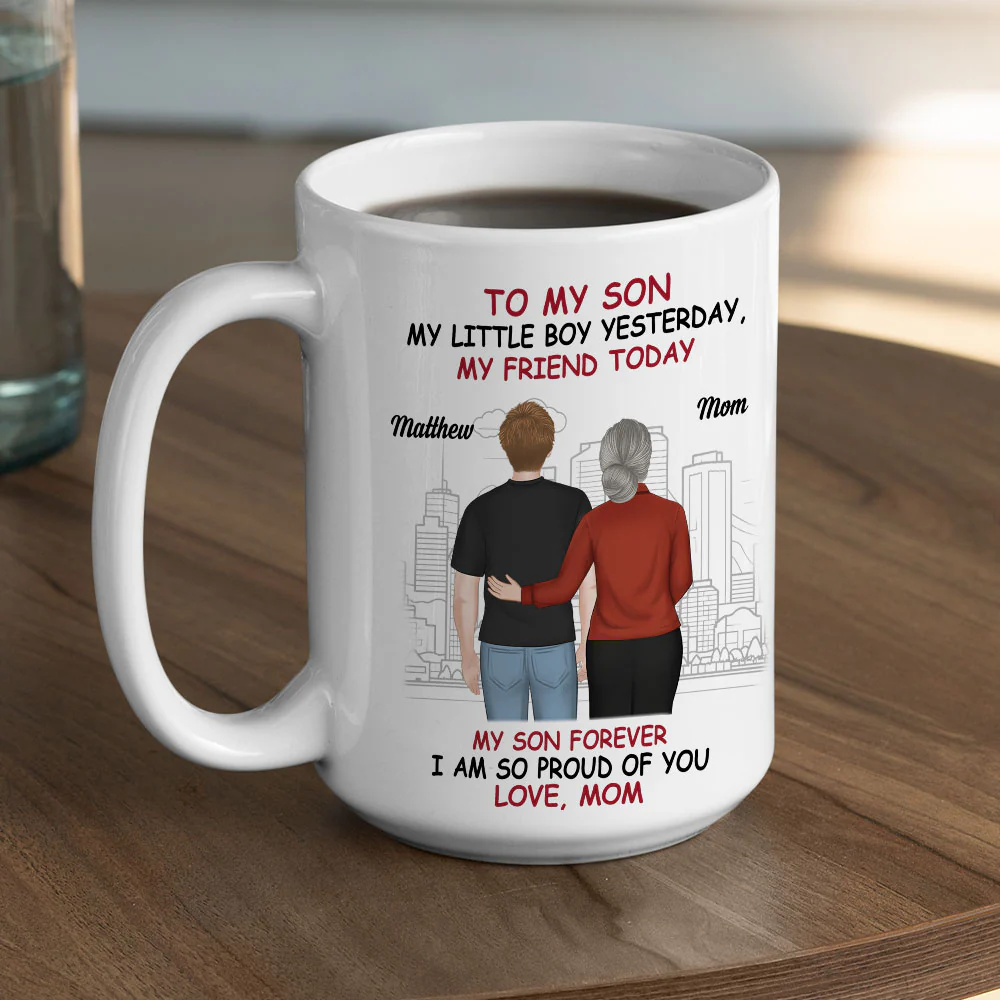 Always My Son Forever Proud - Personalized Custom Coffee Mug - Image 5