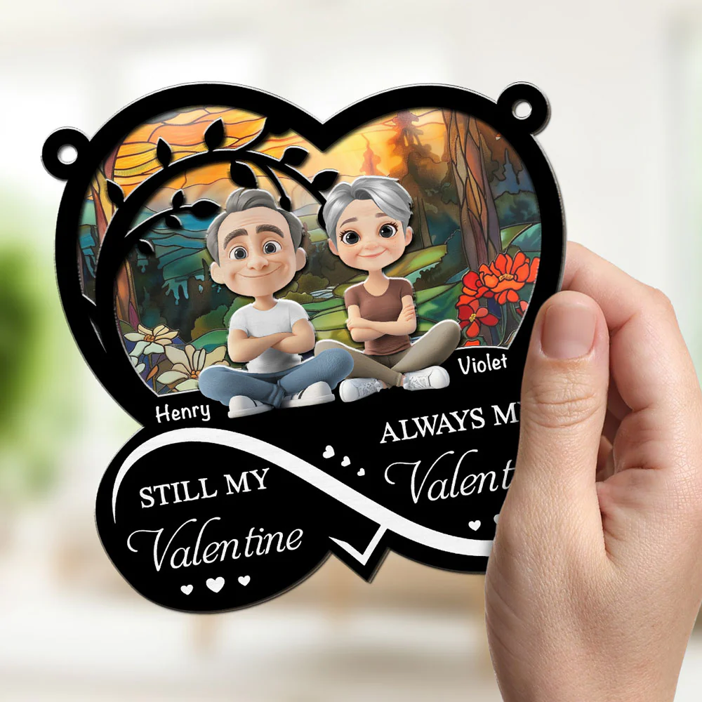 Always My Valentine - Personalized Custom Suncatcher - Image 2