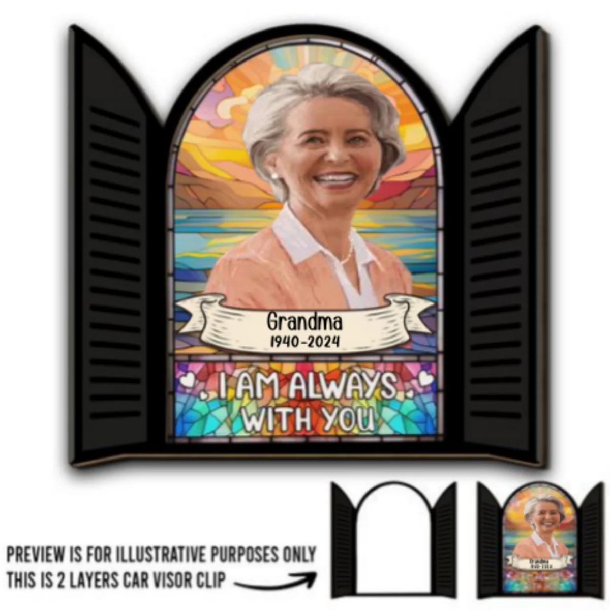 Always Near You - Personalized Custom Car Visor Clip - Image 5