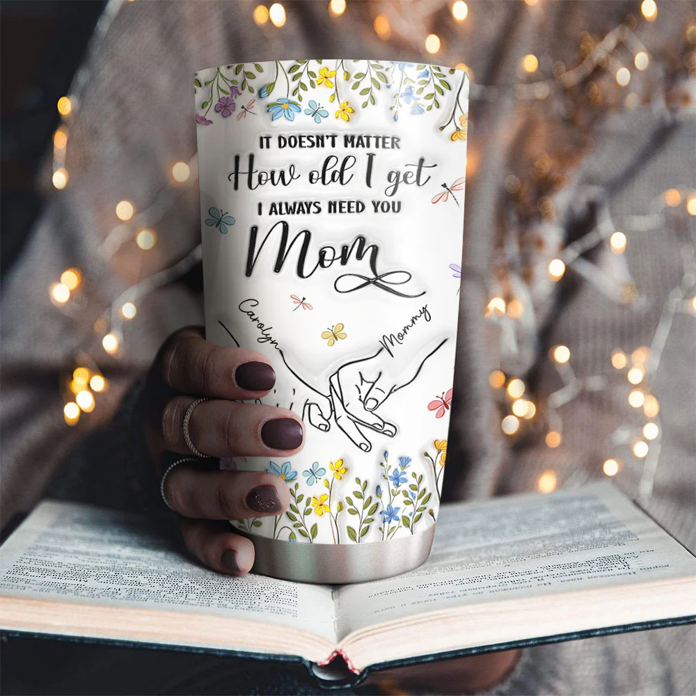 Always Need You Mom - Personalized Custom 3D Inflated Effect Tumbler - Image 3