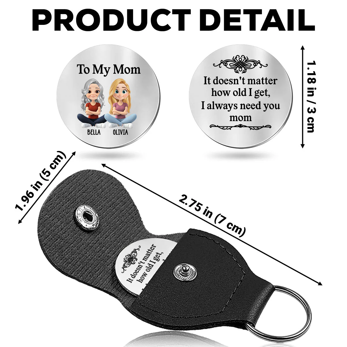 Always Need You Mom - Personalized Custom Pocket Hug - Image 6