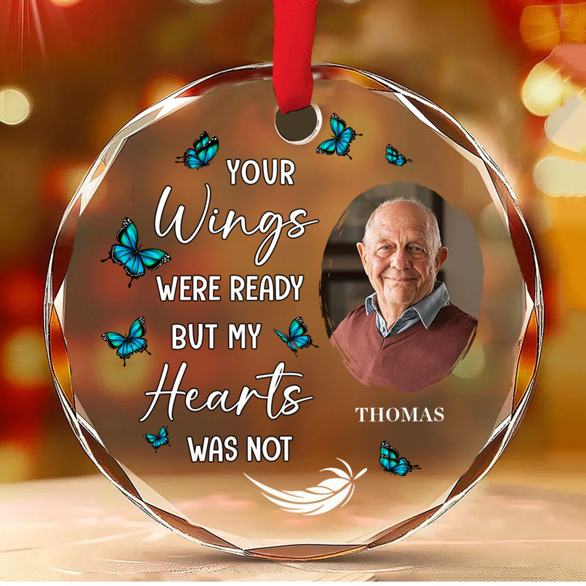 Always On My Mind - Personalized Custom Glass Ornament - Image 4