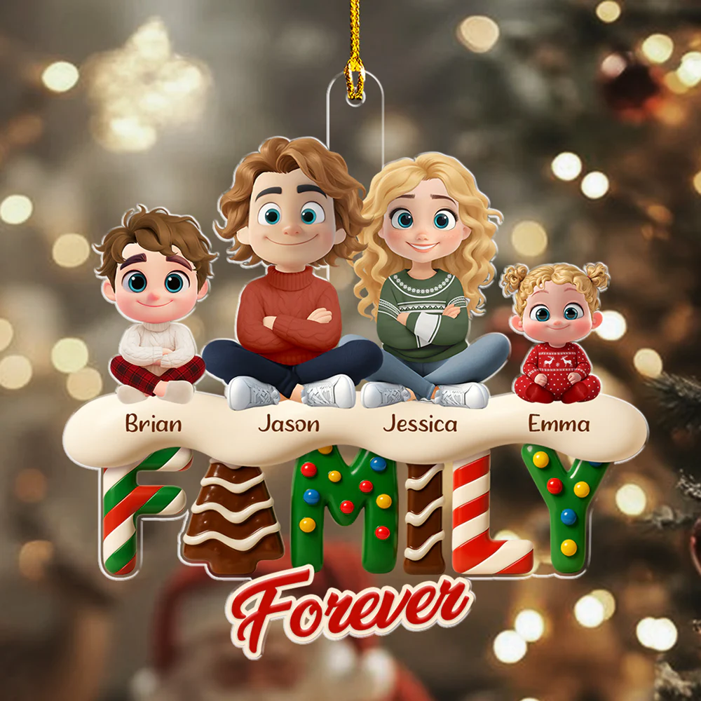Always One Heart - Personalized Custom Acrylic Ornament - Image 5