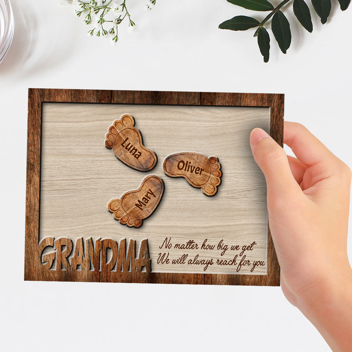 Always Reach For You - Personalized Custom Wooden Plaque - Image 3