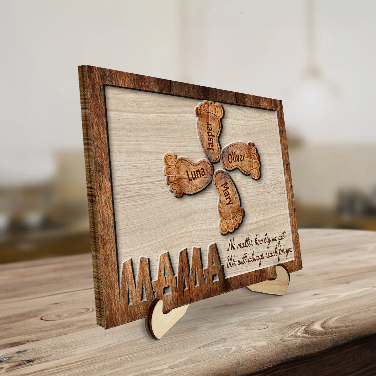 Always Reach For You - Personalized Custom Wooden Plaque - Image 4