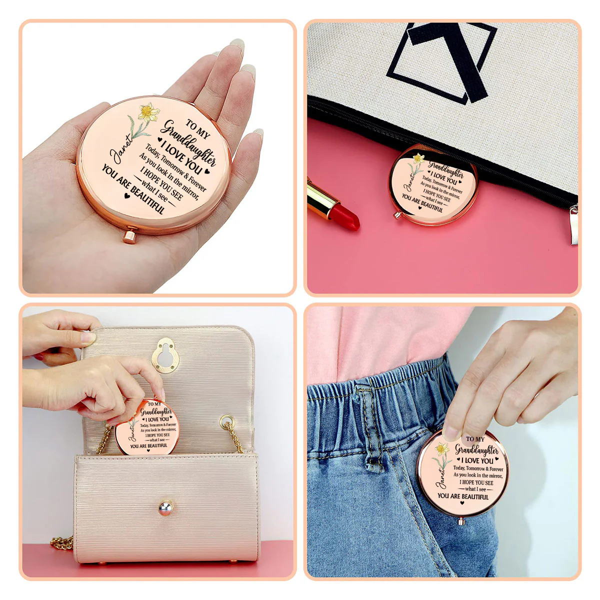 Always Remember How Special You Are - Personalized Custom Compact Mirror - Image 4