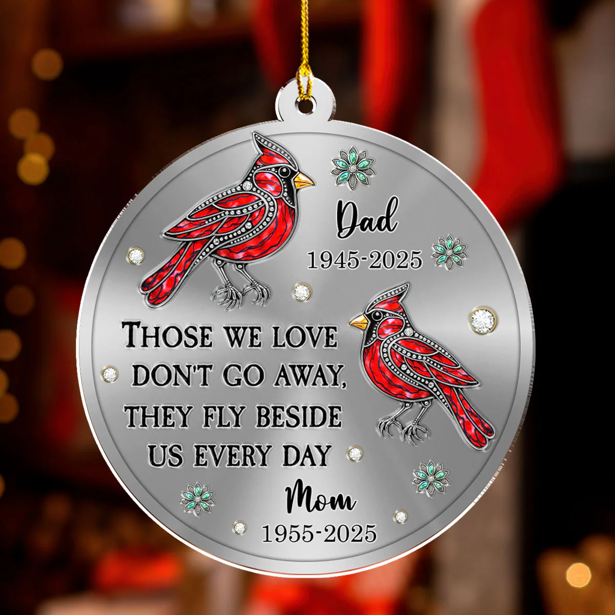 Always Remembered - Personalized Custom Acrylic Ornament - Image 2