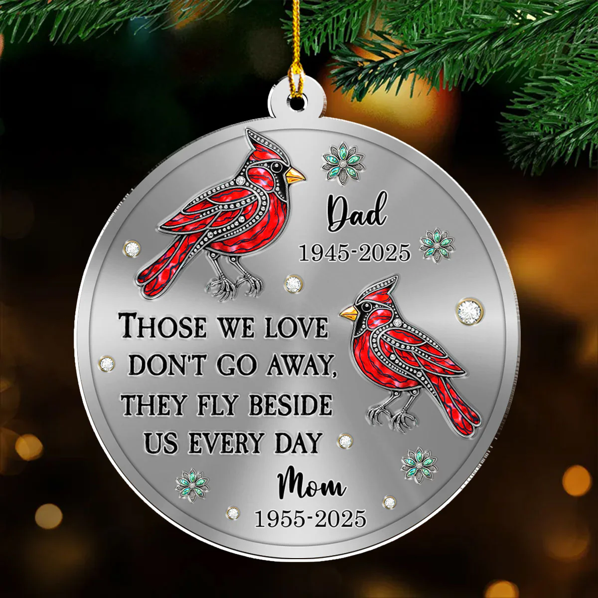 Always Remembered - Personalized Custom Acrylic Ornament - Image 3