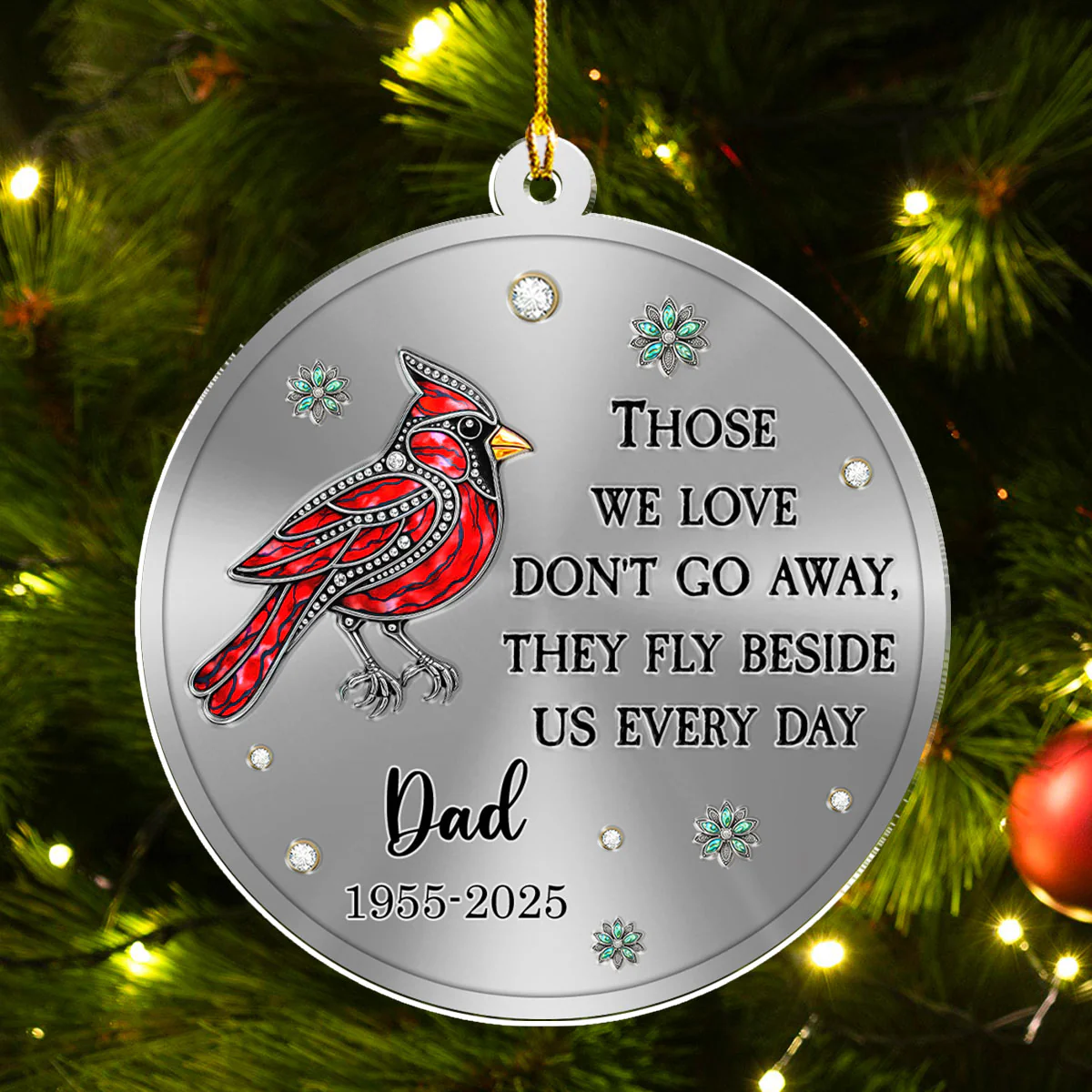 Always Remembered - Personalized Custom Acrylic Ornament - Image 4