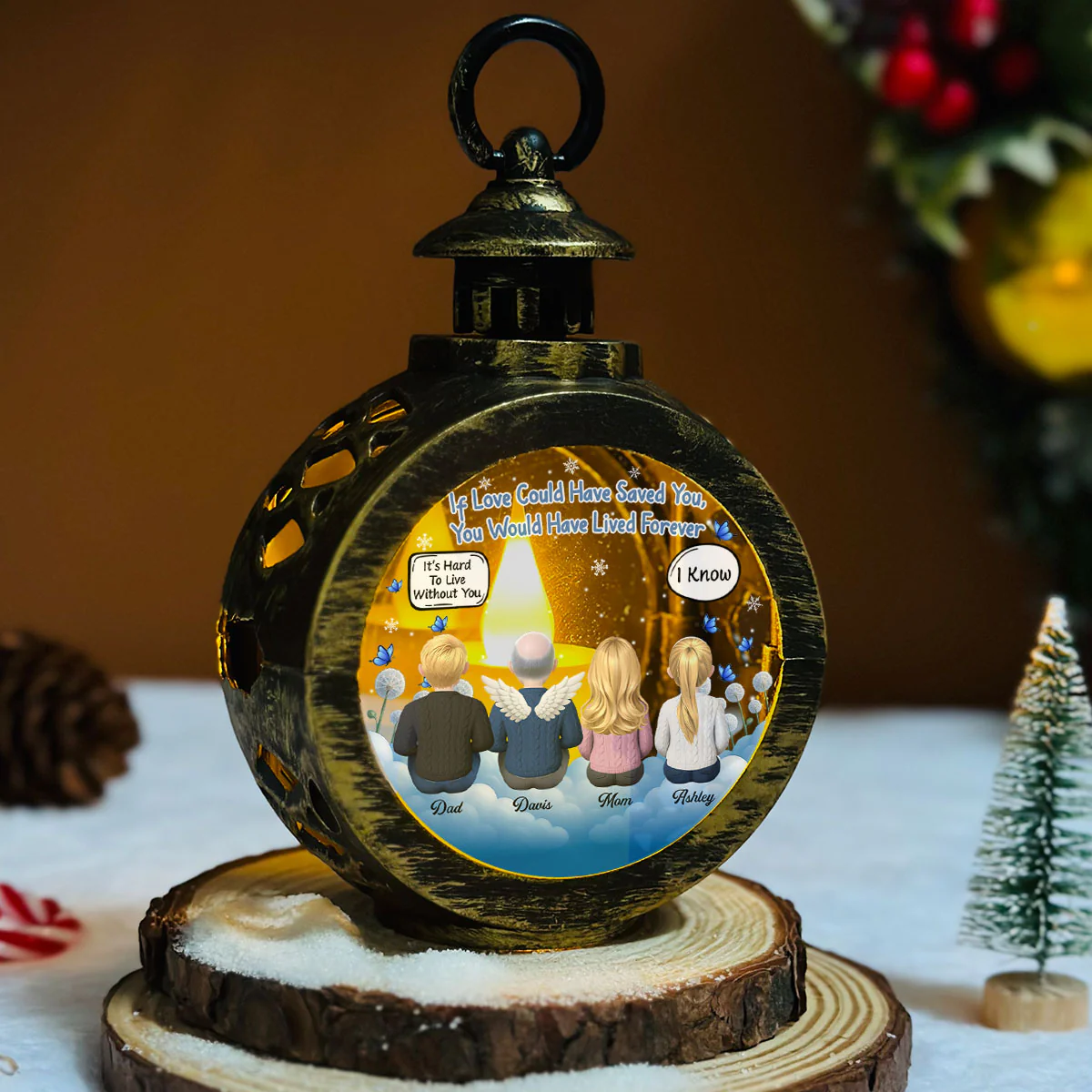 Always Shine In My Heart - Personalized Custom Christmas Lantern - Image 3