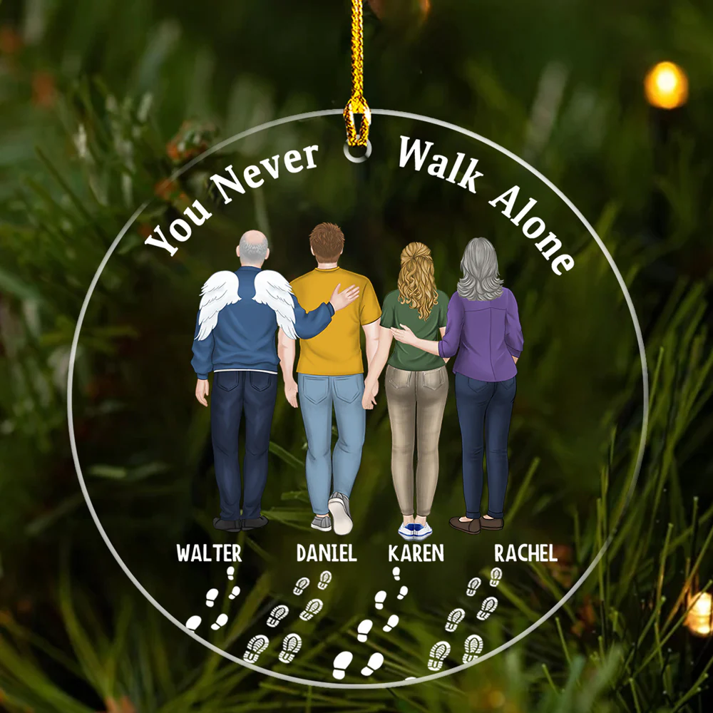 Always Walk With You - Personalized Custom Acrylic Ornament - Image 5