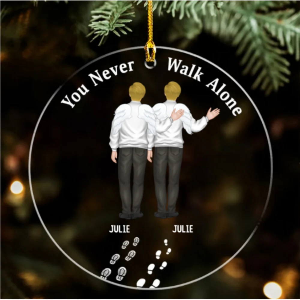 Always Walk With You - Personalized Custom Acrylic Ornament - Image 6