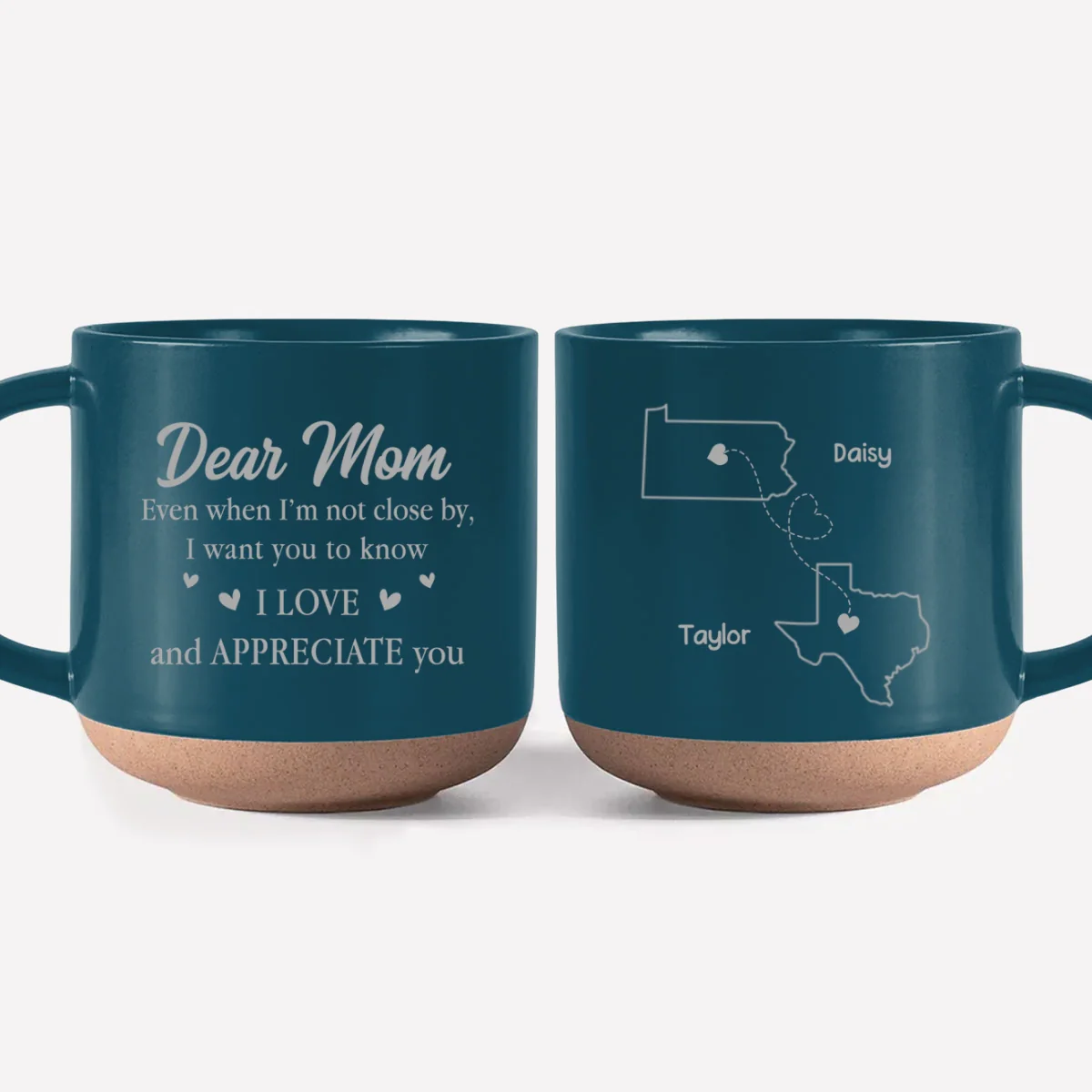 Always With You Mom - Personalized Custom Engraved Pottery Mug - Image 6