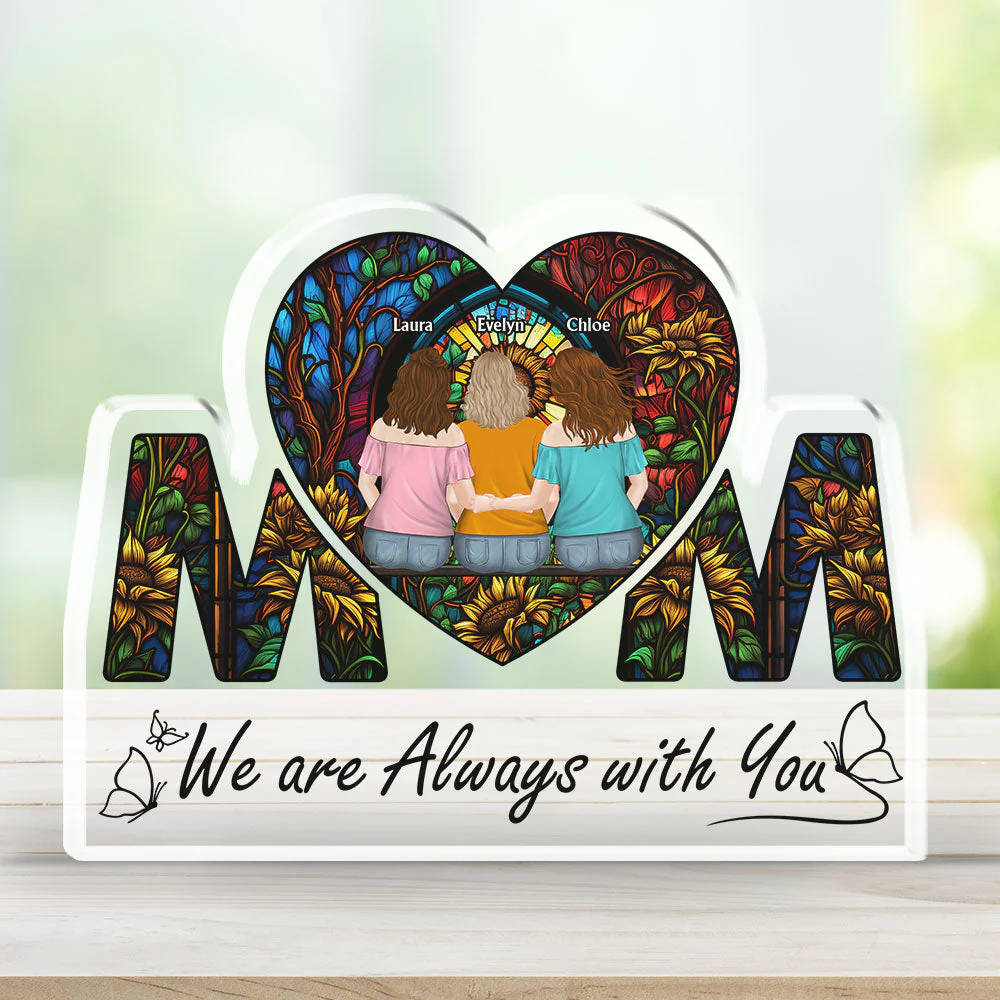Always With You Mother Daughter - Personalized Custom Acrylic Plaque - Image 4