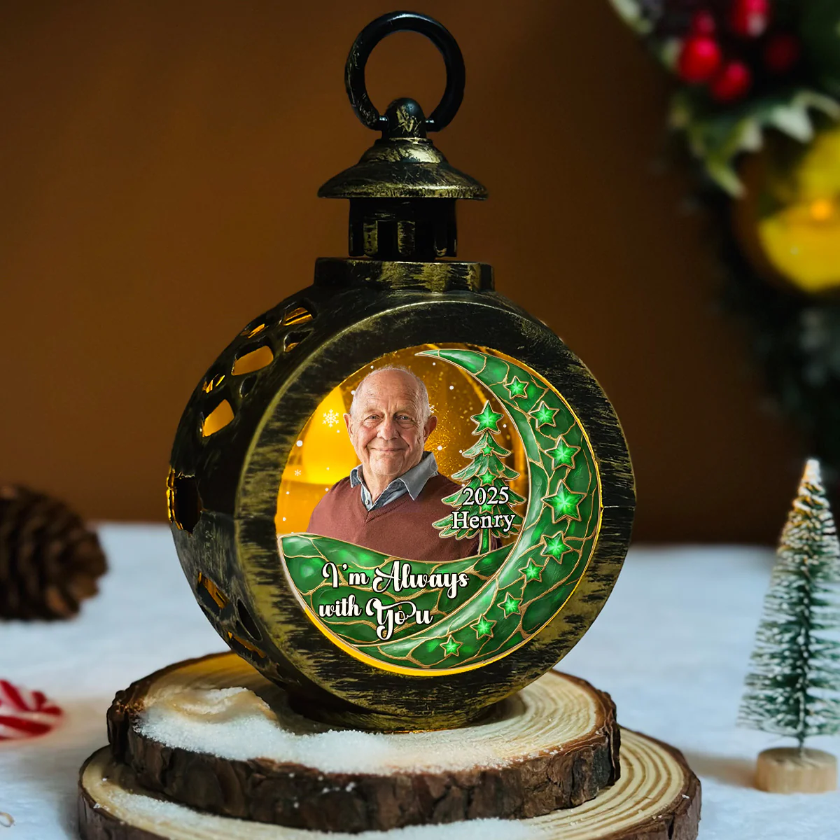 Always With You - Personalized Custom 3D Effect Christmas Lantern - Image 5