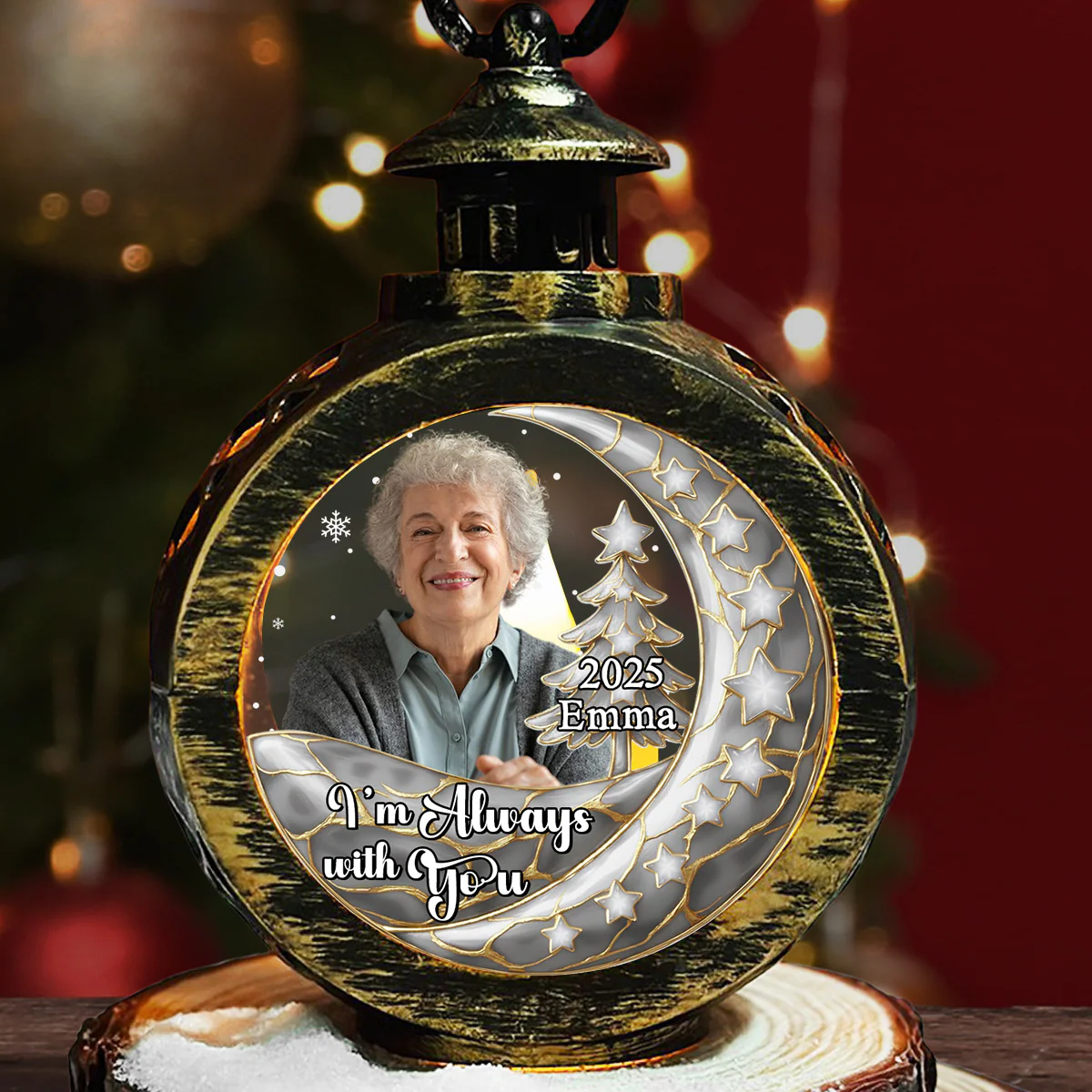 Always With You - Personalized Custom 3D Effect Christmas Lantern - Image 6